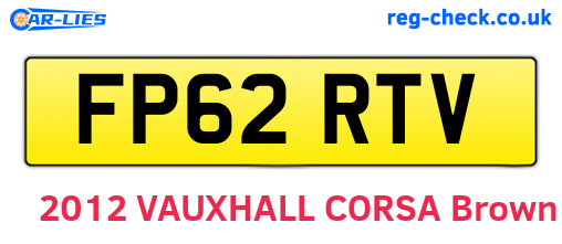 FP62RTV are the vehicle registration plates.