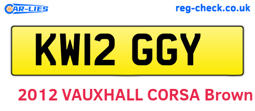 KW12GGY are the vehicle registration plates.