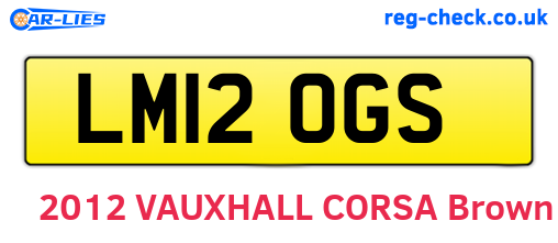 LM12OGS are the vehicle registration plates.