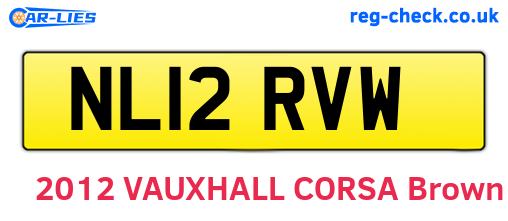 NL12RVW are the vehicle registration plates.