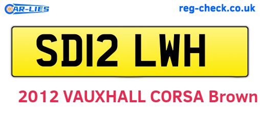 SD12LWH are the vehicle registration plates.