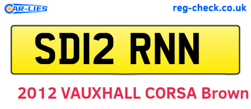 SD12RNN are the vehicle registration plates.