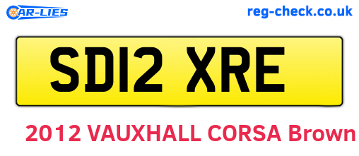 SD12XRE are the vehicle registration plates.