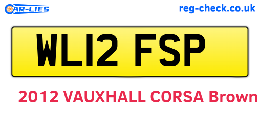 WL12FSP are the vehicle registration plates.