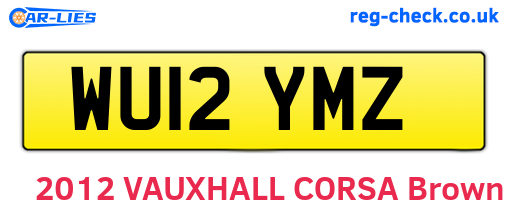 WU12YMZ are the vehicle registration plates.