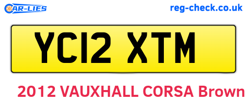 YC12XTM are the vehicle registration plates.