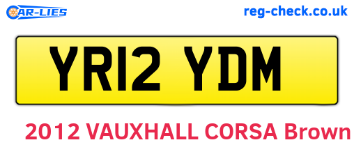 YR12YDM are the vehicle registration plates.