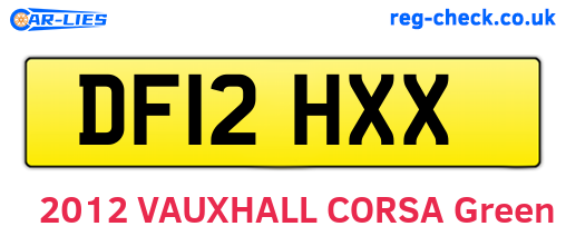 DF12HXX are the vehicle registration plates.