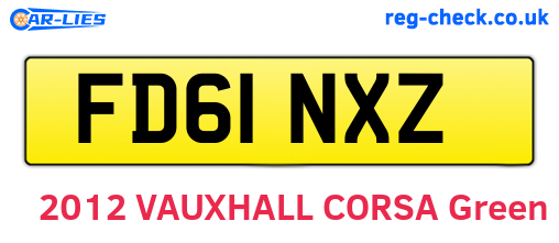 FD61NXZ are the vehicle registration plates.