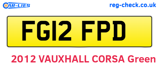 FG12FPD are the vehicle registration plates.