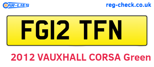 FG12TFN are the vehicle registration plates.
