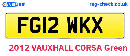FG12WKX are the vehicle registration plates.