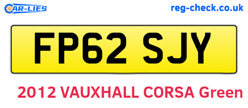 FP62SJY are the vehicle registration plates.