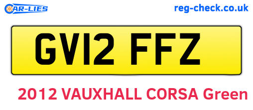 GV12FFZ are the vehicle registration plates.