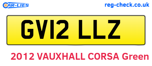 GV12LLZ are the vehicle registration plates.