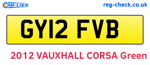 GY12FVB are the vehicle registration plates.
