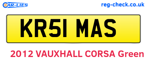 KR51MAS are the vehicle registration plates.