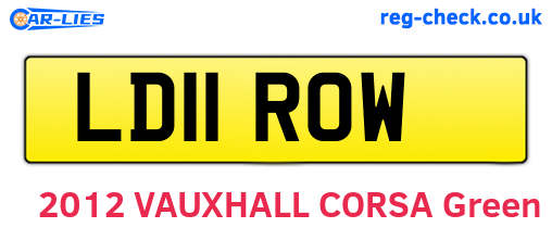 LD11ROW are the vehicle registration plates.