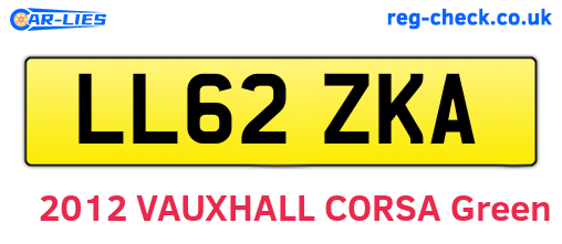 LL62ZKA are the vehicle registration plates.