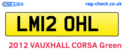 LM12OHL are the vehicle registration plates.
