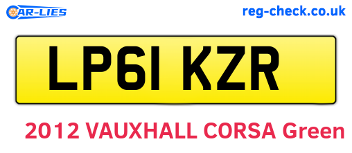 LP61KZR are the vehicle registration plates.