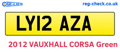 LY12AZA are the vehicle registration plates.