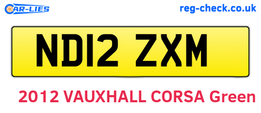 ND12ZXM are the vehicle registration plates.