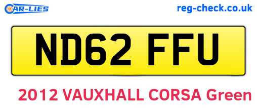 ND62FFU are the vehicle registration plates.