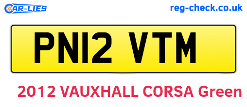 PN12VTM are the vehicle registration plates.