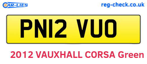 PN12VUO are the vehicle registration plates.