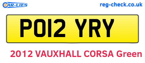 PO12YRY are the vehicle registration plates.