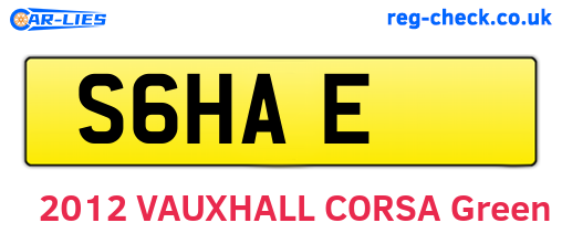 S6HAE are the vehicle registration plates.