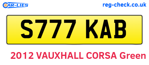 S777KAB are the vehicle registration plates.