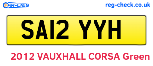 SA12YYH are the vehicle registration plates.