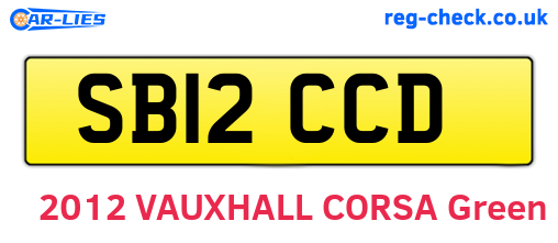 SB12CCD are the vehicle registration plates.