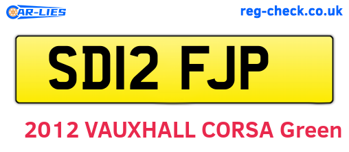 SD12FJP are the vehicle registration plates.