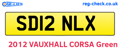 SD12NLX are the vehicle registration plates.