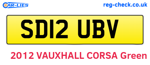 SD12UBV are the vehicle registration plates.