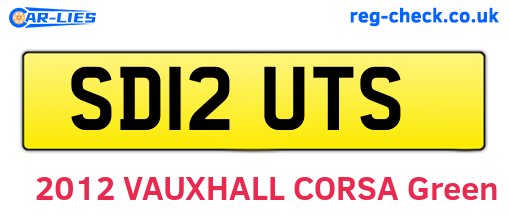 SD12UTS are the vehicle registration plates.