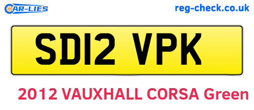 SD12VPK are the vehicle registration plates.