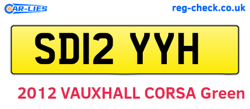 SD12YYH are the vehicle registration plates.