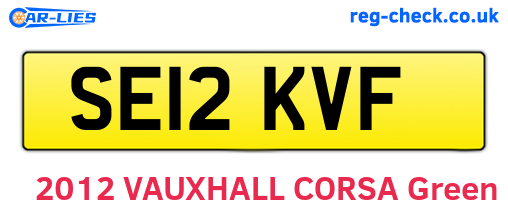 SE12KVF are the vehicle registration plates.