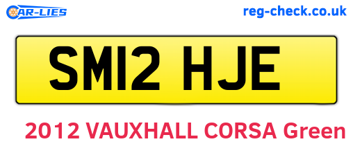 SM12HJE are the vehicle registration plates.
