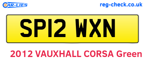 SP12WXN are the vehicle registration plates.