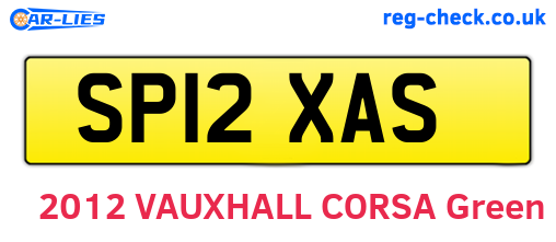 SP12XAS are the vehicle registration plates.