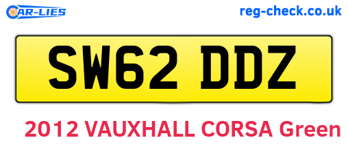 SW62DDZ are the vehicle registration plates.