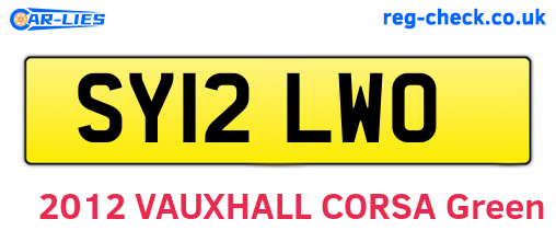 SY12LWO are the vehicle registration plates.