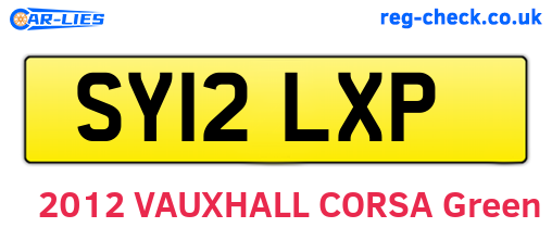 SY12LXP are the vehicle registration plates.