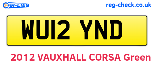 WU12YND are the vehicle registration plates.