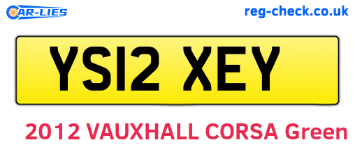 YS12XEY are the vehicle registration plates.